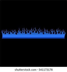 Flames gas vector icon isolated on black background – icon fire illustration