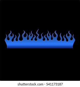 Flames gas vector icon isolated on black background – icon fire illustration