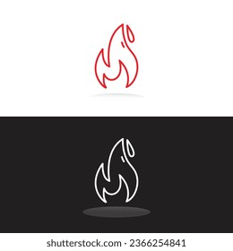 Flames icon linear icons. Line with editable stroke
