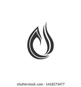 Flames Icon and Logo template