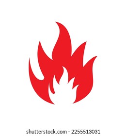 símbolo de ilustración del vector de icono de llama