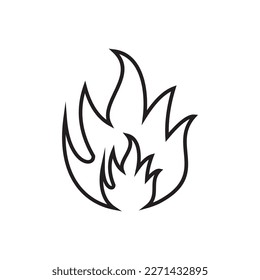 flames icon vector illustration symbol
