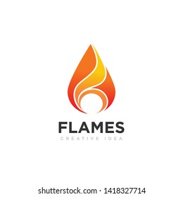 Flames Logo and Icon template