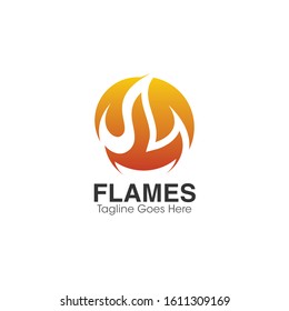 Flames Logo and Icon Vector Template