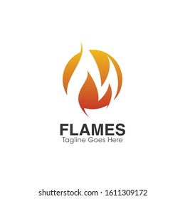 Flames Logo and Icon Vector Template