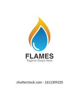 Flames Logo and Icon Vector Template