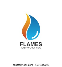 Flames Logo and Icon Vector Template