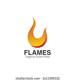 Flames Logo and Icon Vector Template