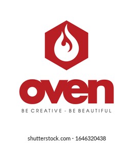 Flames Logo, Oven Logo Vector