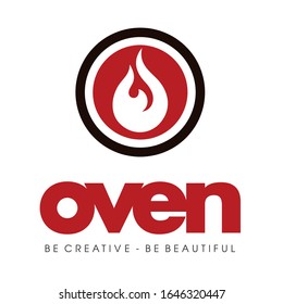 Flames Logo, Oven Logo Vector