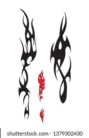 flames tattoo logo vector