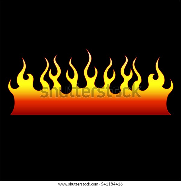 Flames\
vector fire icon isolated on black background – icon fire\
illustration, sample car hood racing stickers\
