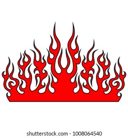 Flames vector icon isolated on white background – icon fire illustration