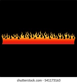 Flames vector icon isolated on black background – icon fire illustration
