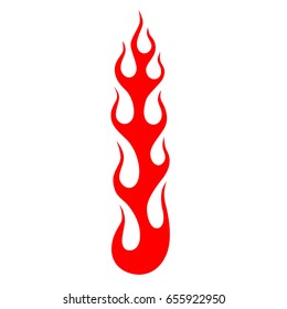 Flames vector icon isolated on white background – icon fire illustration