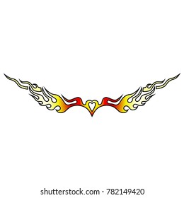 Flames vector icon isolated on white background – icon fire illustration
