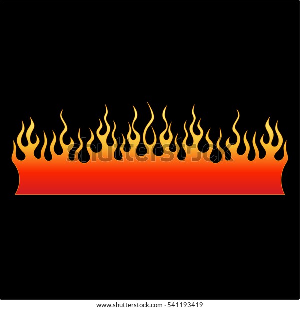 Flames vector icon isolated on
black background – icon fire illustration, sample car hood
stickers