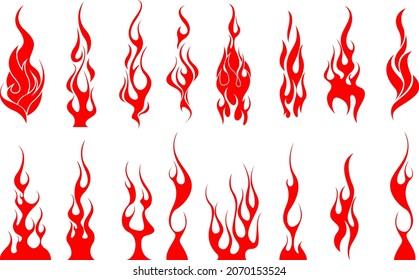 Flames vector package free edit color