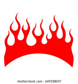 Flames Vector Red Isolated On White Stock Vector (Royalty Free ...