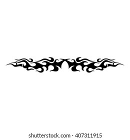 flames vector, tattoo tribal lower back vector design. Simple logo. 