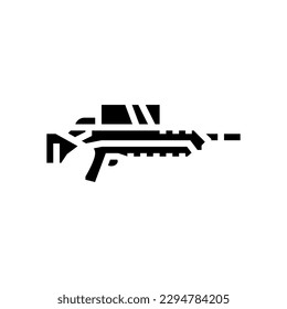 flamethrower weapon war glyph icon vector. flamethrower weapon war sign. isolated symbol illustration
