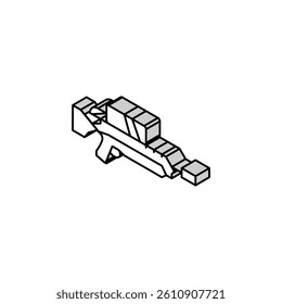 flamethrower weapon war isometric icon vector. flamethrower weapon war sign. isolated symbol illustration