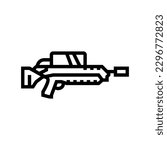 flamethrower weapon war line icon vector. flamethrower weapon war sign. isolated contour symbol black illustration