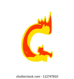 Flaming Alphabet Cartoon Letter G Stock Vector (Royalty Free) 112747810 ...