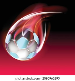 
flaming ball vector design soccer