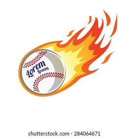flaming baseball