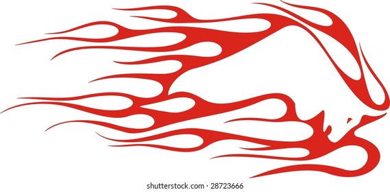 Flaming buffalo vector illustration, great for vehicle graphics, stickers and T-shirt designs. Ready for vinyl cutting.