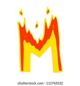 Flaming Cartoon Letter M Stock Vector (Royalty Free) 112743532 ...