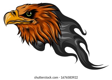 Flaming Eagle - vehicle graphic. Ready for vinyl cutting.