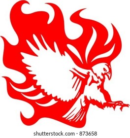 Flaming Eagle - vehicle graphic. Ready for vinyl cutting. Check my portfolio for many more images.