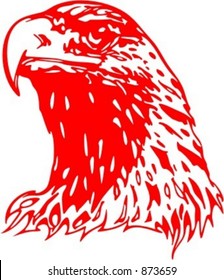 Flaming Eagle - vehicle graphic. Ready for vinyl cutting. Check my portfolio for many more images.