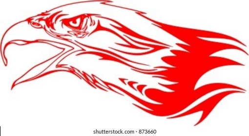 Flaming Eagle - vehicle graphic. Ready for vinyl cutting. Check my portfolio for many more images.