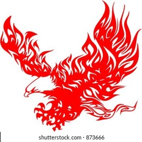 Flaming Eagle - vehicle graphic. Ready for vinyl cutting. Check my portfolio for many more images.