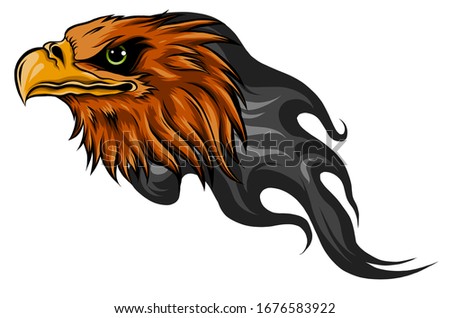 Flaming Eagle - vehicle graphic. Ready for vinyl cutting.
