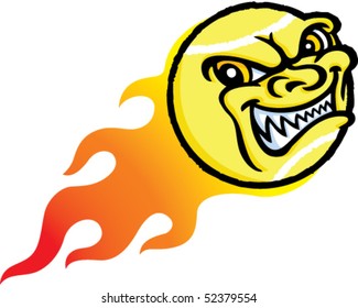Flaming Evil Tennis Ball