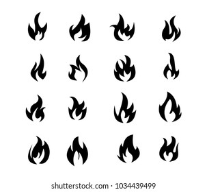 Big Set 29 Flame Fire Vector Stock Vector (Royalty Free) 227847466 ...