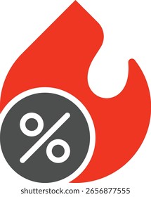 The flaming fire icon offers special prices off the original value and limited discounts, coupons or attractive promotions during holidays or summer.