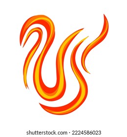 flaming fire logo abstract vector icon. Isolated on a white background. Great for web logos, design templates, and easy to edit again.