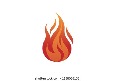 Flaming Fire Logo Design Illustration