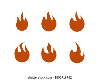 Flaming Fireball Element Vector Set