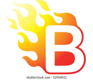 Flaming Font - B