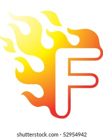 Flaming Font - F