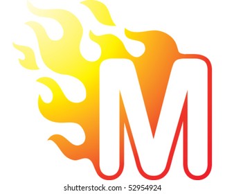 Flaming Font - M