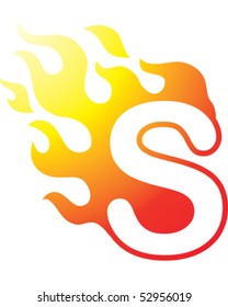 Flaming Font - S