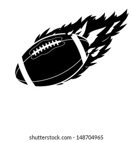 Flaming Football. EPS 10 vector, grouped for easy editing. No open shapes or paths.