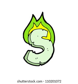 letra verde llamativa s